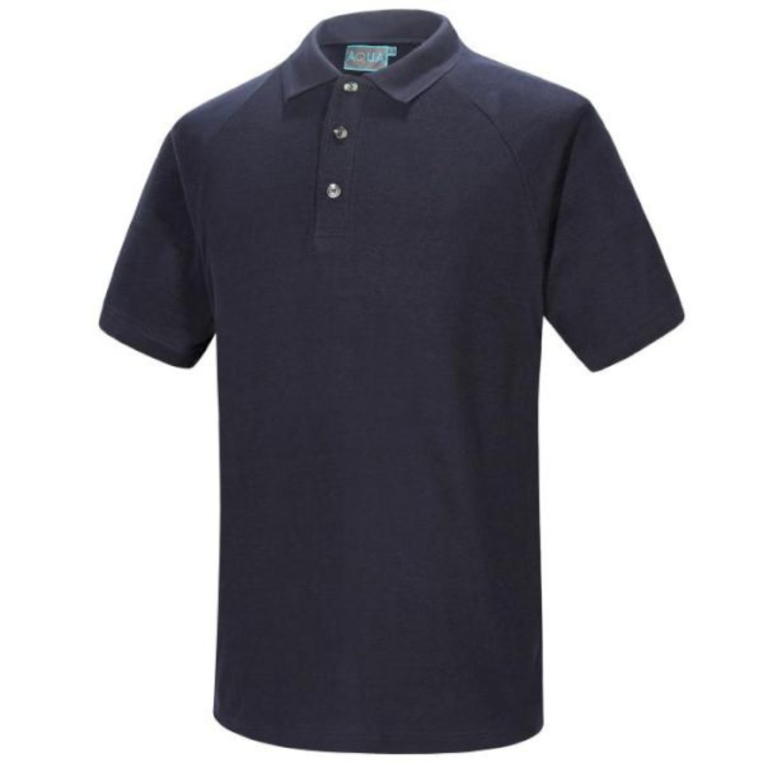 Future Garments Aqua Pique Knit Polo Shirt