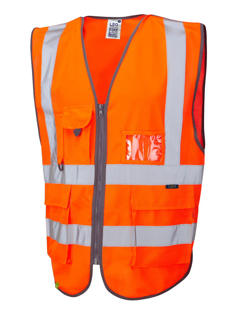 Leo Workwear BARNSTAPLE Leo EcoViz Rail Superior Waistcoat