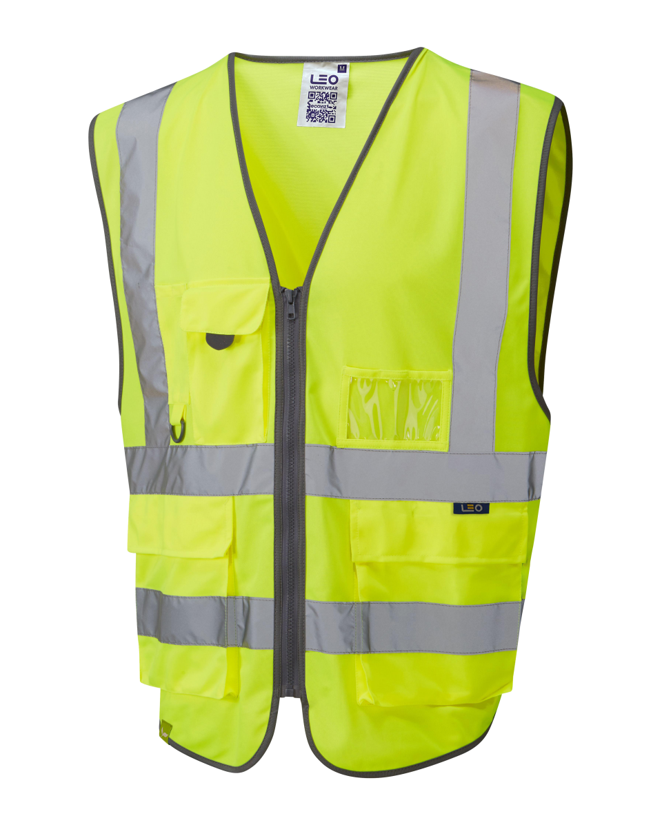 Leo Workwear BARNSTAPLE Leo EcoViz Rail Superior Waistcoat