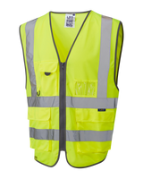 Leo Workwear BARNSTAPLE Leo EcoViz Rail Superior Waistcoat