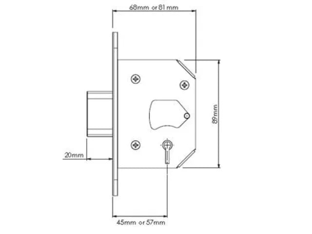 Yale Locks PM562 Hi-Security BS 5 Lever Mortice Deadlock 81mm 3in Polished Chrome