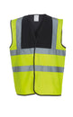 Yoko Hi-Vis 2-Band-And-Braces Waistcoat (Hvw100) - Black Yoke/Yellow