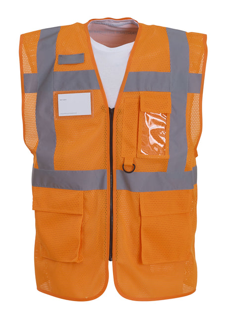 Yoko Hi-Vis Top Cool Open-Mesh Executive Waistcoat