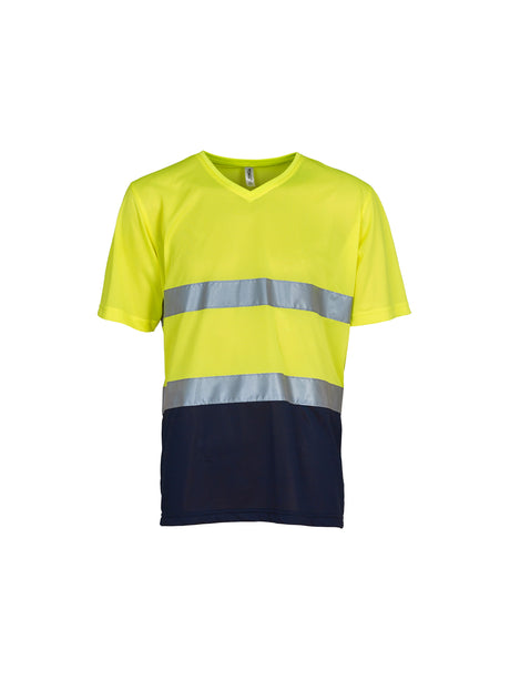 Yoko Hi-Vis Top Cool Super Light V-Neck T-Shirt