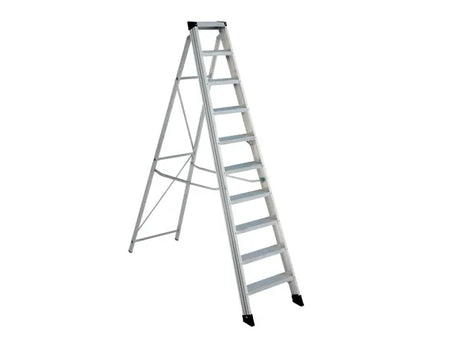 Zarges EN131 Professional Swingback Steps, Open 2.11m Closed 2.37m 10 Rungs