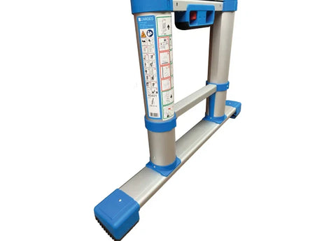 Zarges Compactstep L Telescopic Ladder & Stabiliser Bar 3.8m