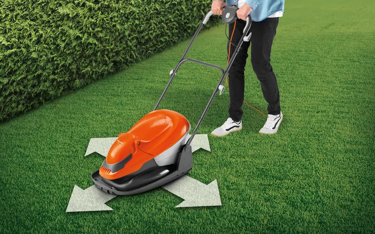 FLYMO EasiGlide 300 – Compact Hover Collect Lawnmower for Small Lawns