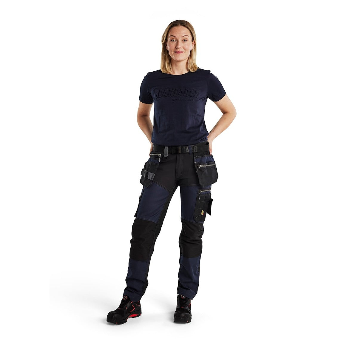 Blaklader Women's Craftsman Trousers with Stretch 7115 #colour_dark-navy-black