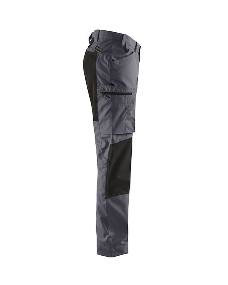 Blaklader Service Trousers with Stretch 14591845 #colour_mid-grey-black