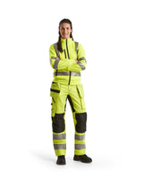 Blaklader Women's Hi-Vis Trousers with Stretch 7163 #colour_hi-vis-yellow-black