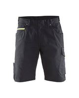 Blaklader Service Shorts 1499 #colour_black-hi-vis-yellow