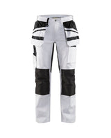 Blaklader Women's Painter Trousers with Stretch 7910 #colour_white-black