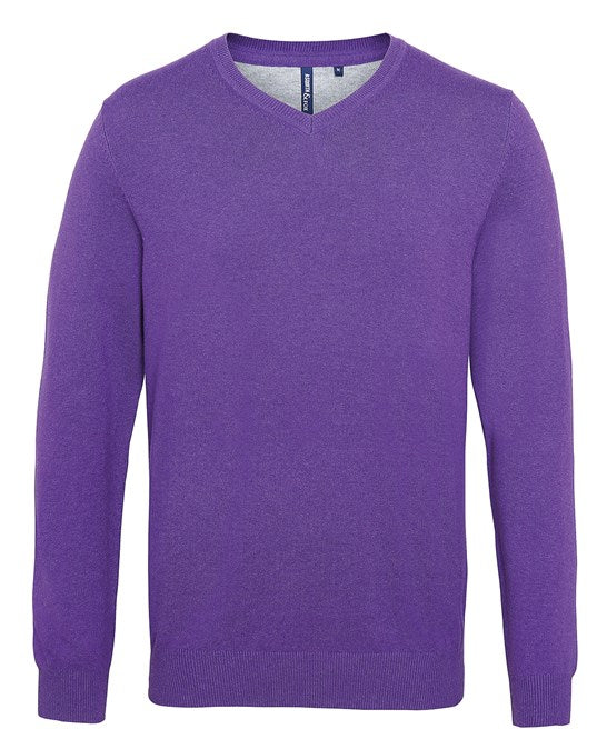 Asquith & Fox Men's Cotton Blend V-Neck Sweater