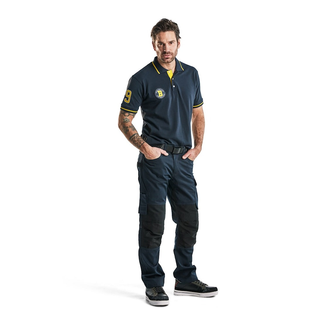 Blaklader Service Trousers with Stretch 1495 #colour_dark-navy-black