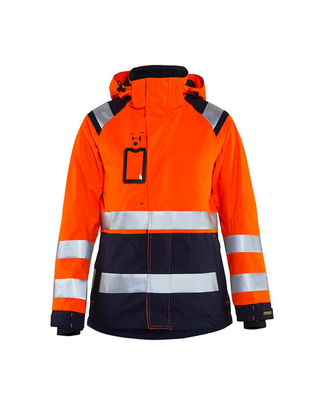 Blaklader Women's Hi-Vis Shell Jacket 4904 #colour_orange-navy-blue