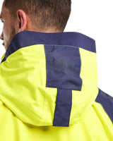 Blaklader Shell Jacket Hi-Vis 4435 #colour_hi-vis-yellow-navy-blue