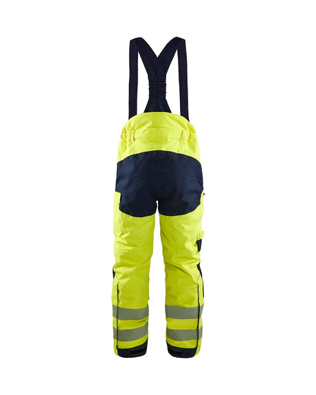 Blaklader Multinorm Winter Bib Overall 1817 #colour_hi-vis-yellow-navy-blue