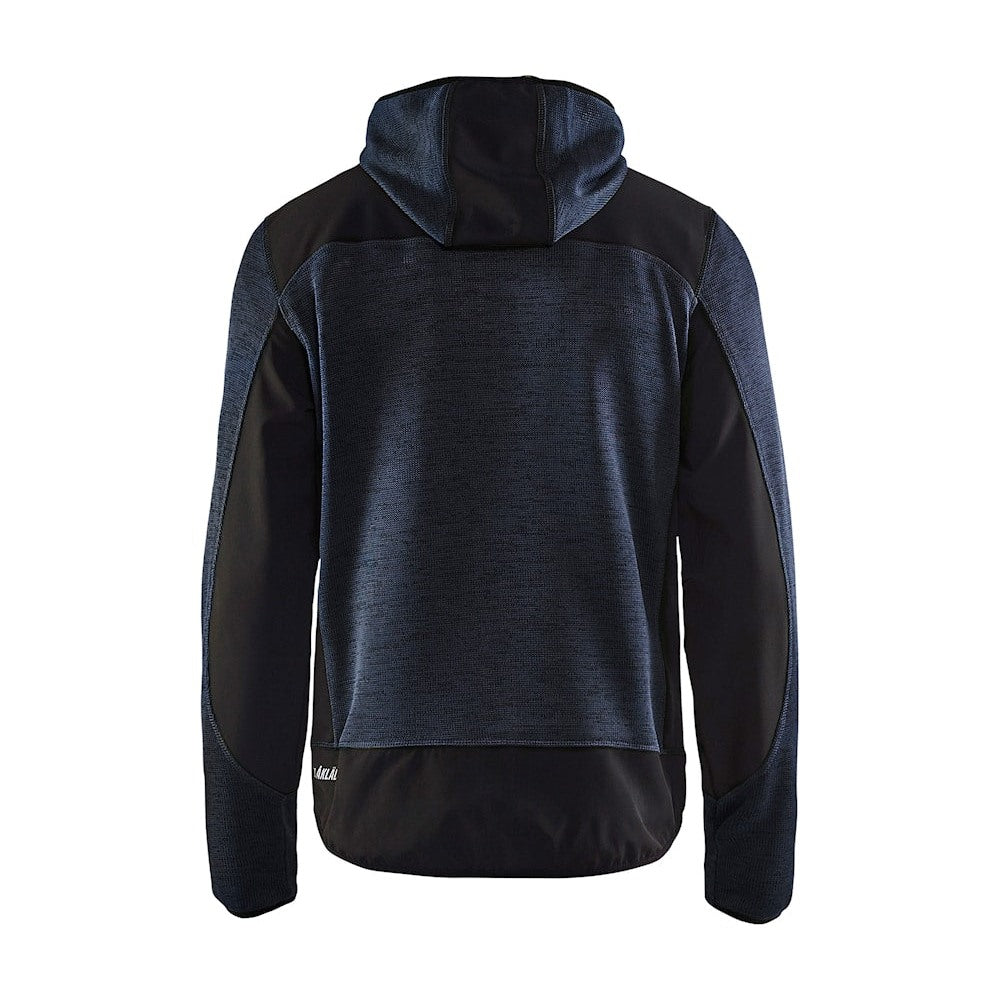 Blaklader Knitted Jacket 4930 #colour_dark-navy-yellow