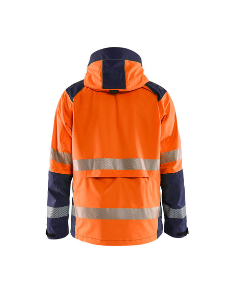 Blaklader Shell Jacket Hi-Vis 4435 #colour_orange-navy-blue