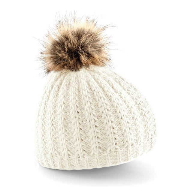 Beechfield Fur Pom Pom Beanie