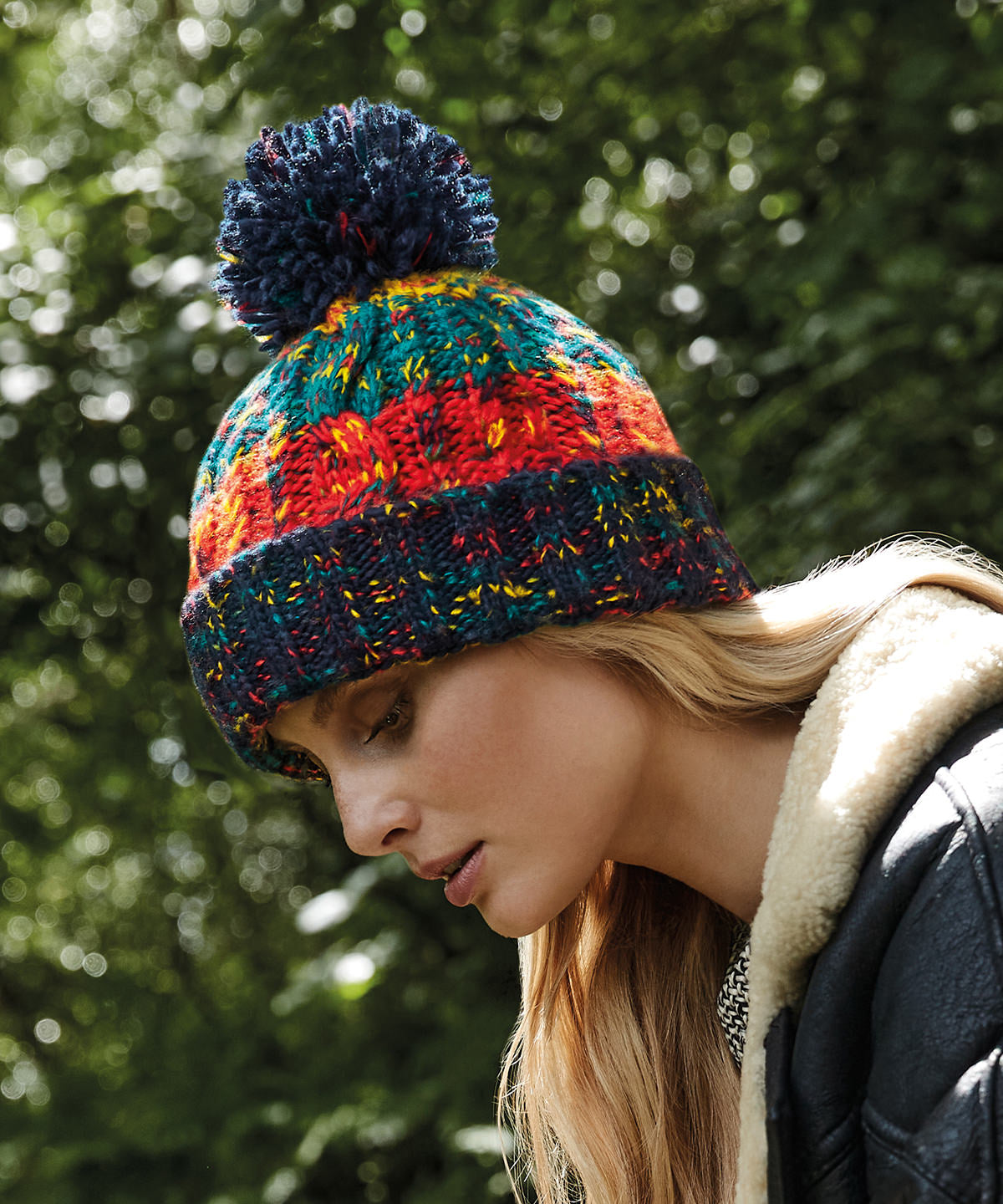 Beechfield Corkscrew Pom Pom Beanie