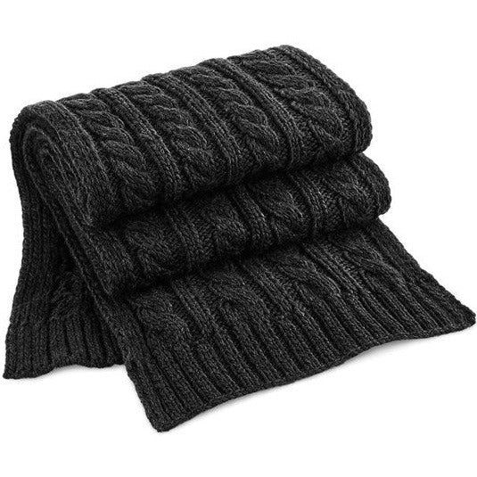 Beechfield Cable Knit Melange Scarf