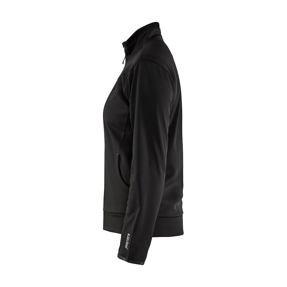 Blaklader Women's Sweatshirt with Full Zip 3394 #colour_black-red