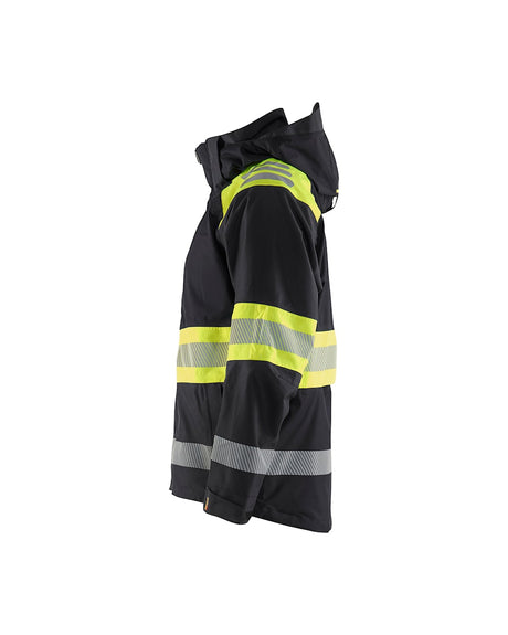 Blaklader Shell Jacket Hi-Vis 4420 #colour_black-hi-vis-yellow