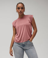 Bella Canvas Women's Flowy Muscle Tee With Rolled Cuff