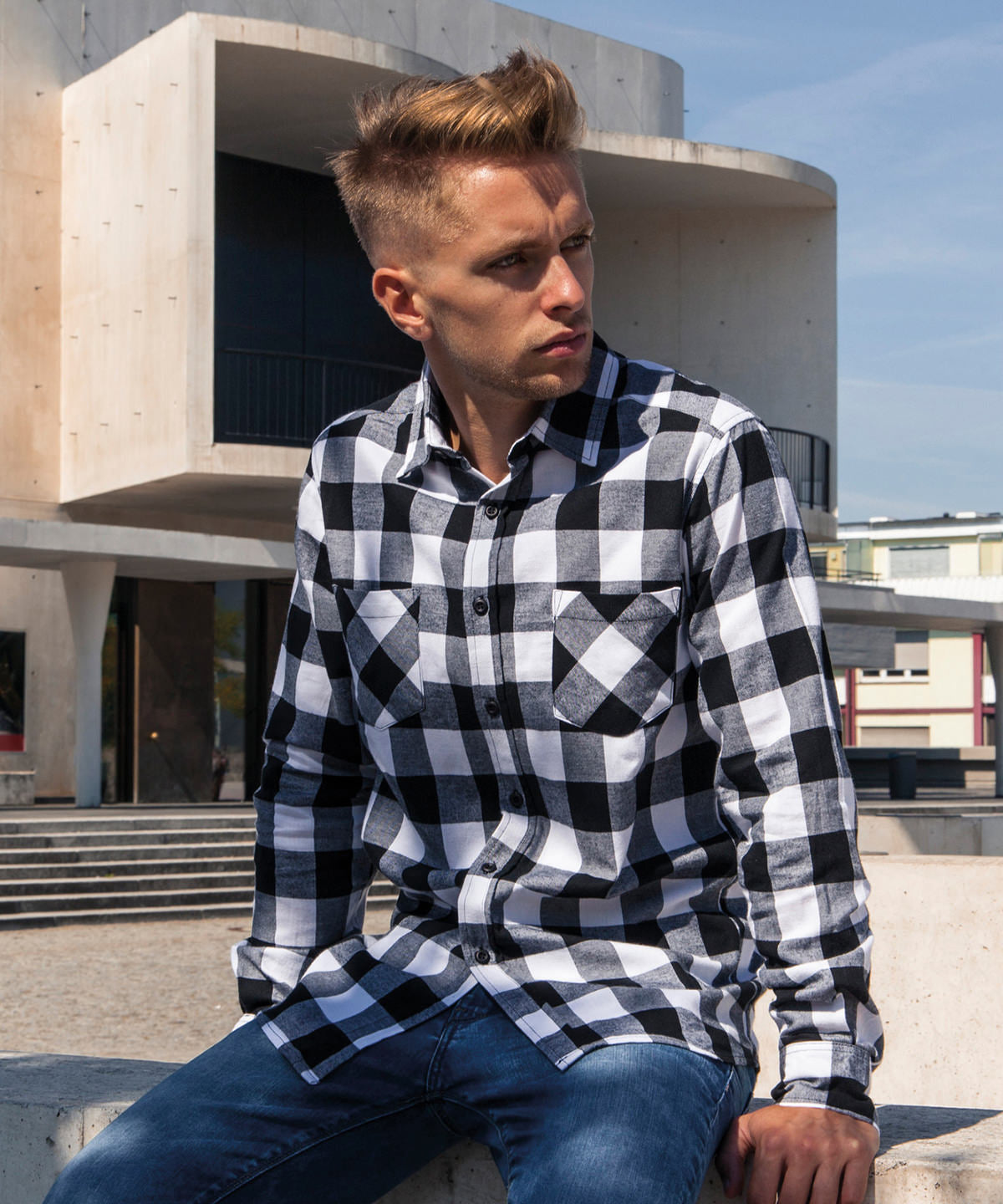 Build Your Brand Checked Flannel Shirt