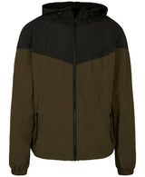 Build Your Brand Two-Tone Tech Windrunner Jacket