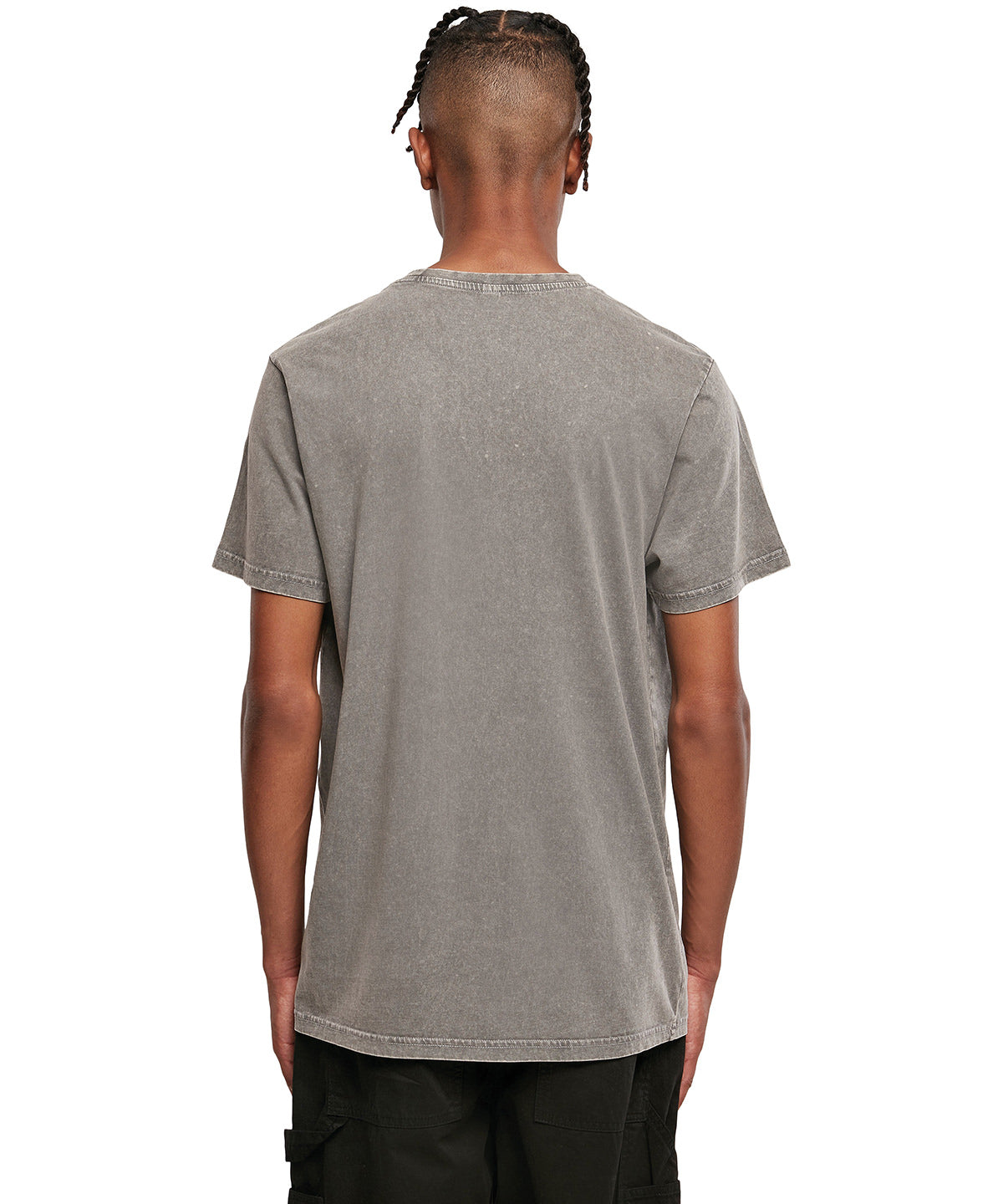 Build Your Brand Acid Washed Round Neck Tee