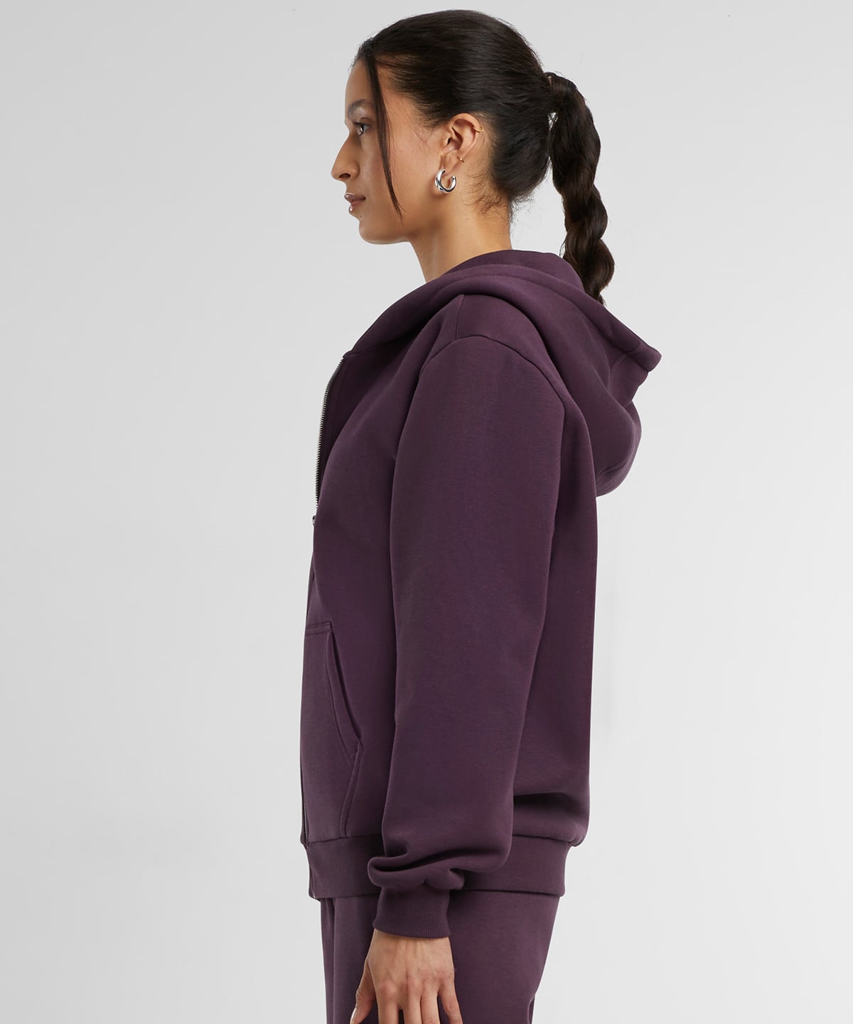 Build Your Brand BY290 Women’s Fluffy Zip Hoodie