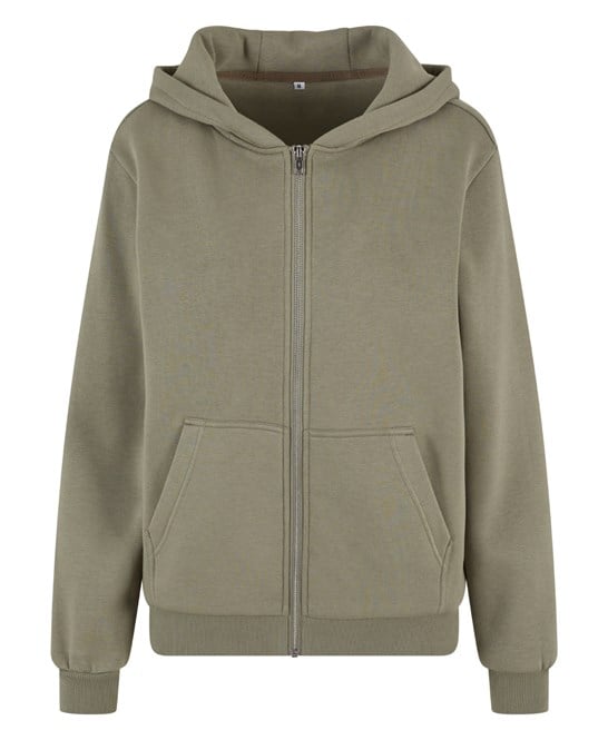 Build Your Brand BY290 Women’s Fluffy Zip Hoodie