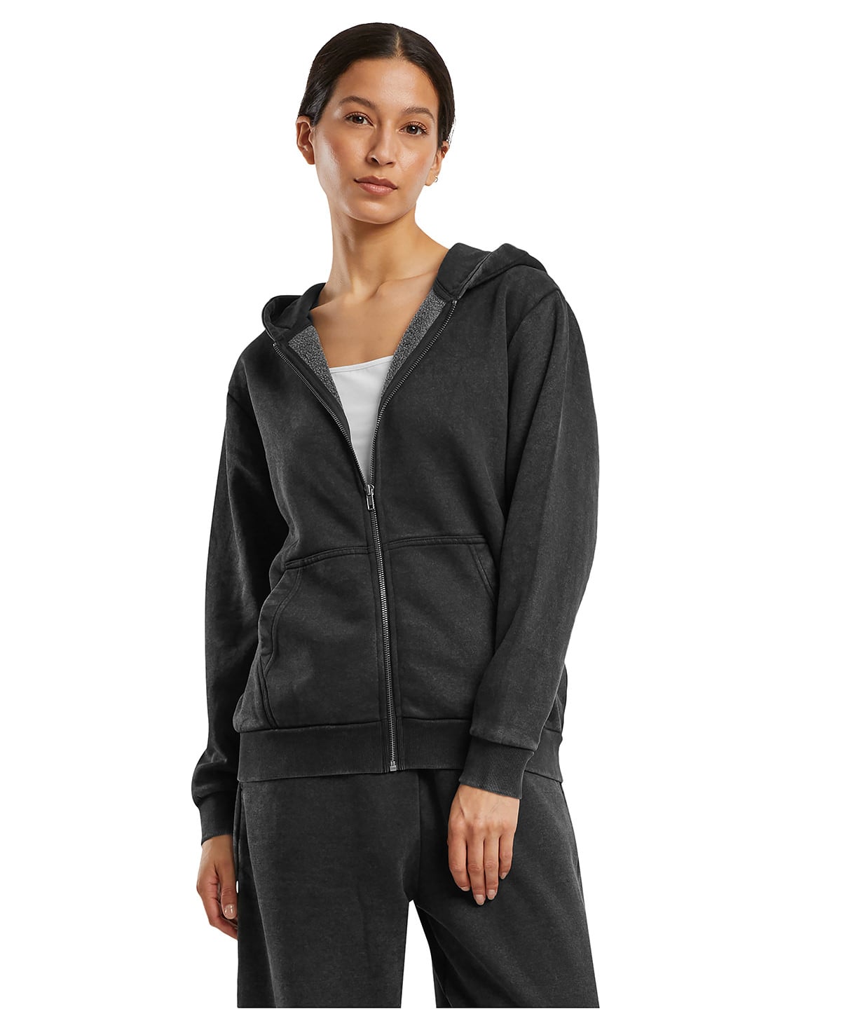 Build Your Brand BY299 Women’s Vintage Heavy Zip Hoodie