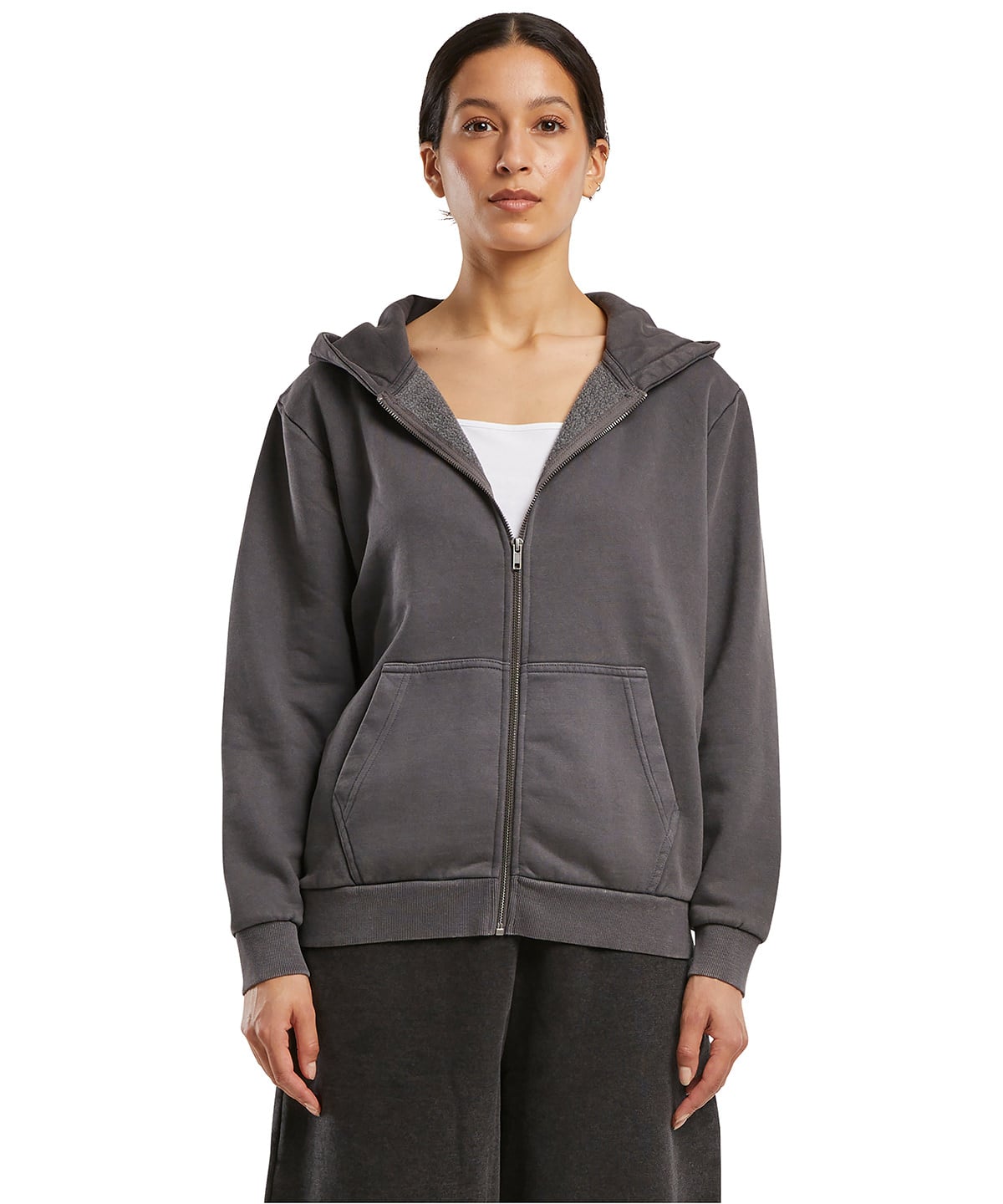 Build Your Brand BY299 Women’s Vintage Heavy Zip Hoodie