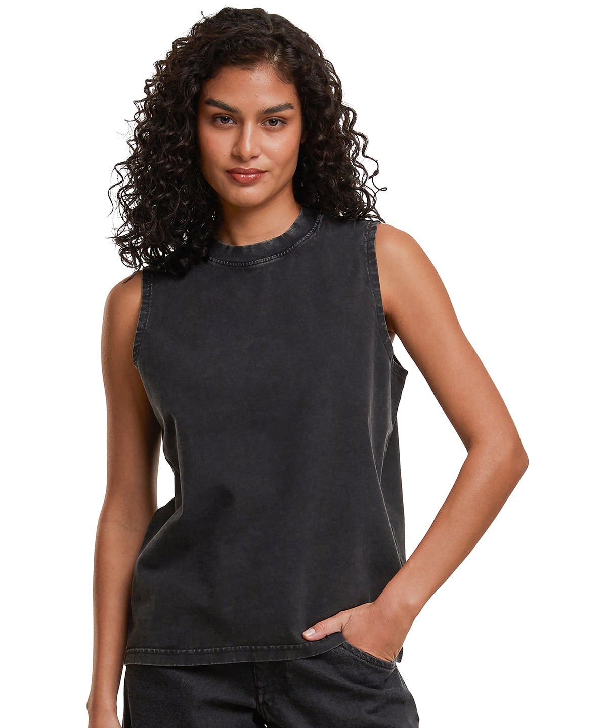 Build Your Brand BY429 Women’s Vintage Washed Sleeveless Tee