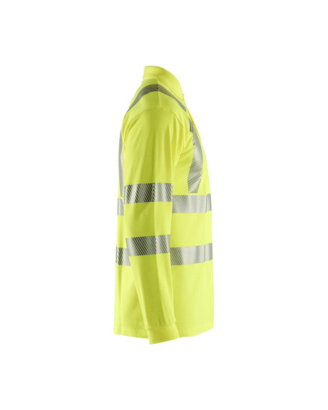 Blaklader Multinorm Pique Long Sleeved 3439 #colour_hi-vis-yellow