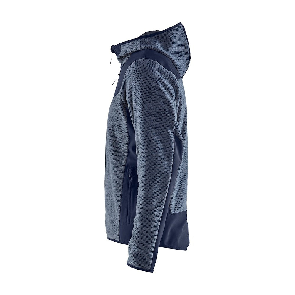 Blaklader Knitted Jacket with Softshell 5940 #colour_numb-blue-dark-navy
