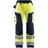 Blaklader Women's Hi-Vis Trousers without Nail Pockets 7155 #colour_hi-vis-yellow-navy-blue