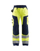 Blaklader Women's Hi-Vis Trousers without Nail Pockets 7155 #colour_hi-vis-yellow-navy-blue