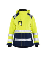 Blaklader Women's Hi-Vis Shell Jacket 4904 #colour_hi-vis-yellow-navy-blue