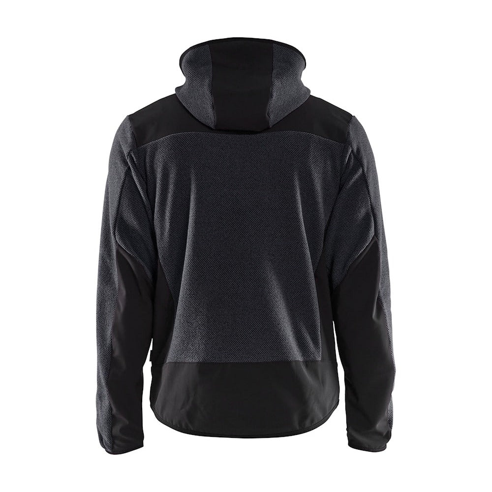 Blaklader Knitted Jacket with Softshell 5940 #colour_dark-grey-black