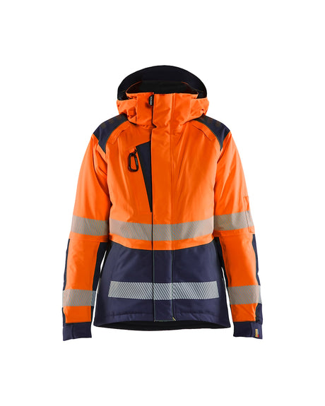 Blaklader Women's Winter Jacket Hi-Vis 4456 #colour_orange-navy-blue