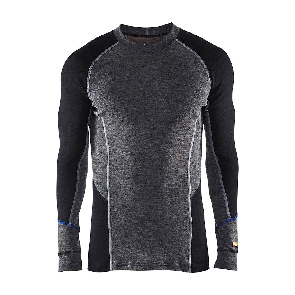 Blaklader Underwear Top Warm 100% Merino 4897 #colour_mid-grey-black