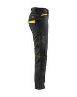 Blaklader Women's Service Trousers with Stretch 7195 #colour_black-hi-vis-yellow