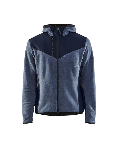 Blaklader Knitted Jacket with Softshell 5940 #colour_numb-blue-dark-navy