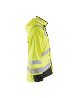 Blaklader Rain Jacket Hi-Vis Level 2 4302 #colour_hi-vis-yellow-navy-black