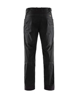 Blaklader Service Trousers with Stretch 1456 #colour_black-hi-vis-yellow