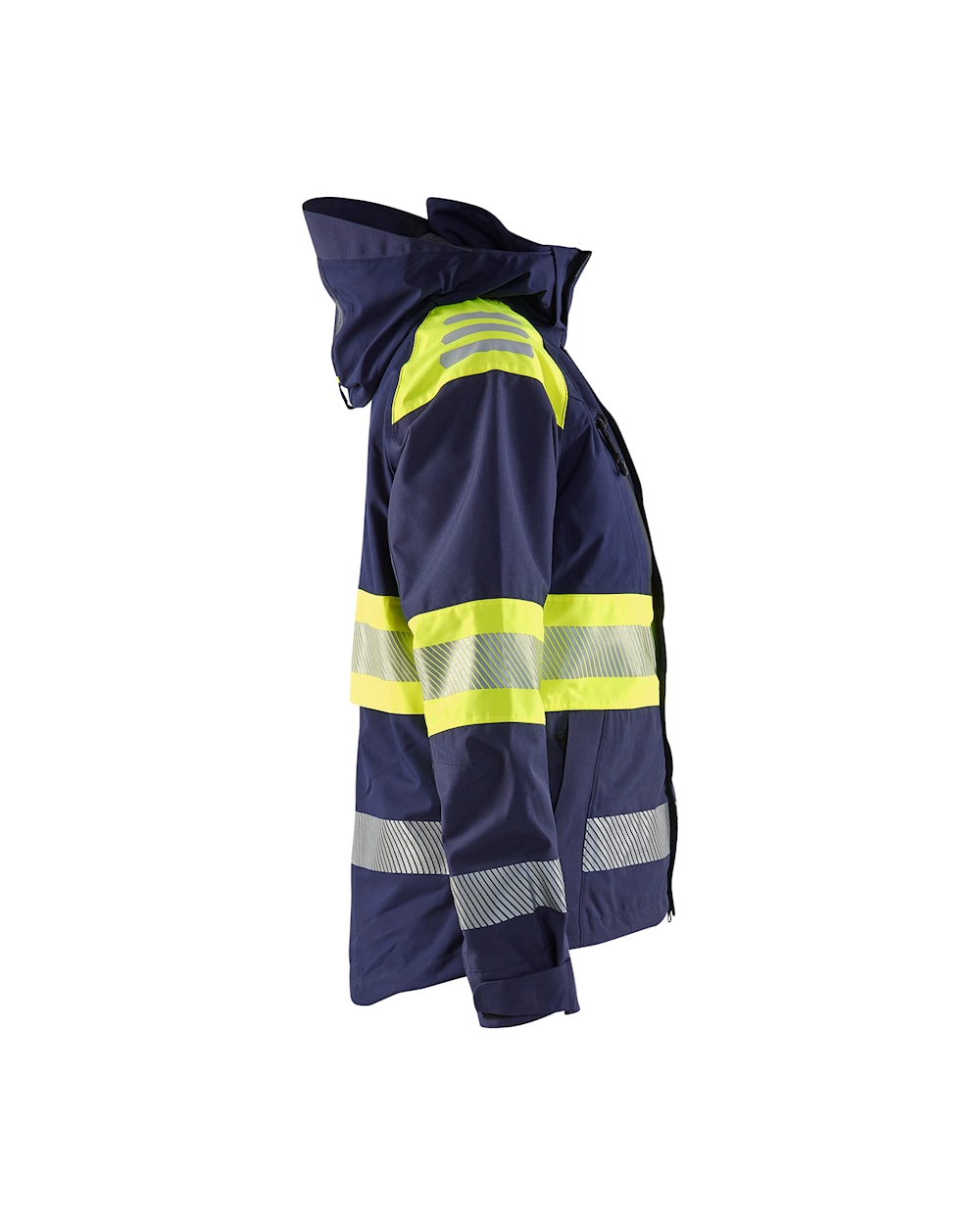 Blaklader Women's Shell Jacket Hi-Vis 4430 #colour_navy-blue-hi-vis-yellow